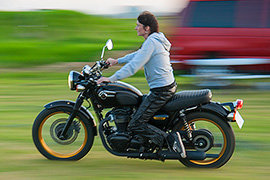 kawasaki w800 iceland girl on a bike